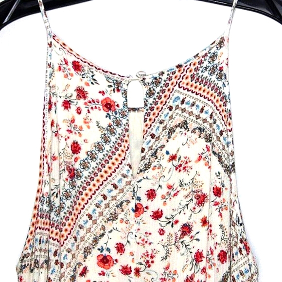 Mi Ami Boho Floral Print Sleeveless Dress L | Flowy Summer Sundress - Picture 6 of 9